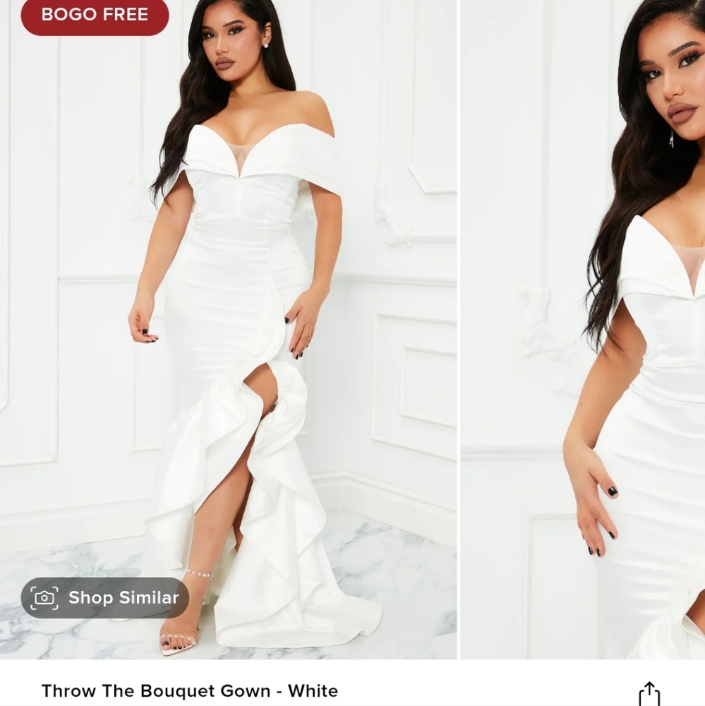 White Court marriage bridal dress